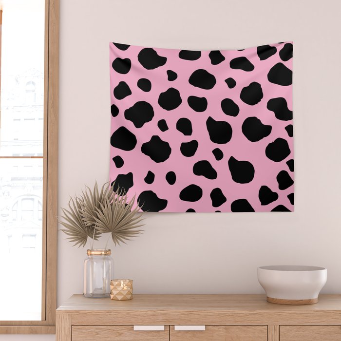 pink cow print Tapestry for Sale by sqftv