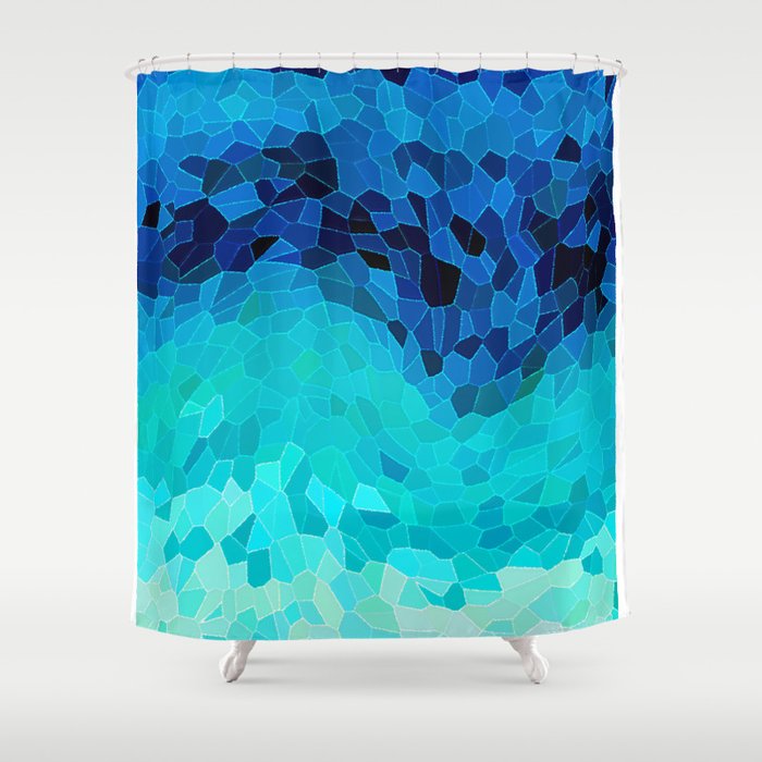 INVITE TO BLUE Shower Curtain