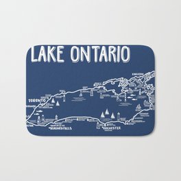 Lake Ontario Map  Bath Mat