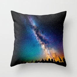 Milky Way Nights Throw Pillow