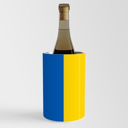 Sapphire and Yellow Solid Shapes Ukraine Flag Colors 100 Percent Commission Donated To IRC Read Bio Wine Chiller