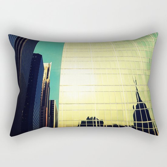 empire state reflection NY Rectangular Pillow