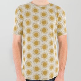 Golden Sun Pattern All Over Graphic Tee