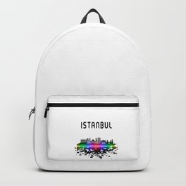Istanbul Skyline Splash Design Backpack