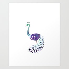 Enchanting Peacock Art Print