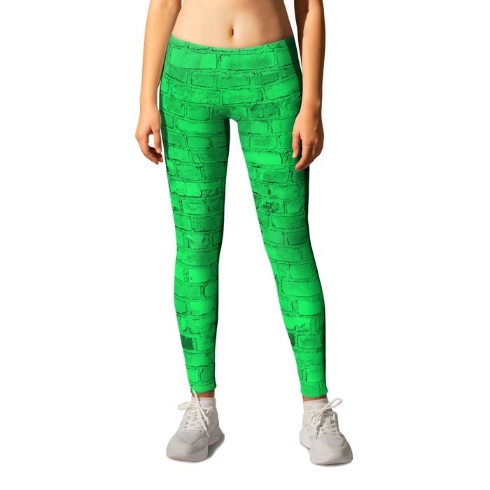 Bright green leggings