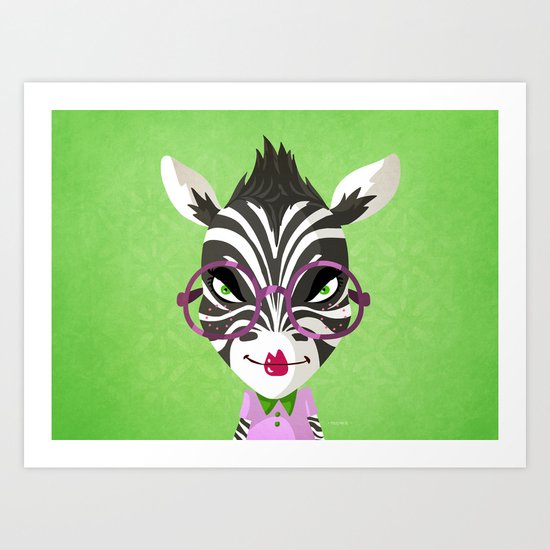 Sassy Zebra Art Print