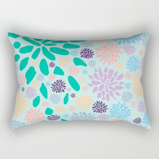 Floral Print Rectangular Pillow