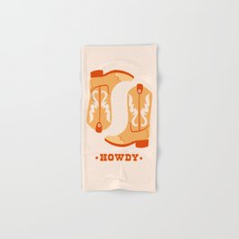 Howdy Cowboy Boots Hand & Bath Towel