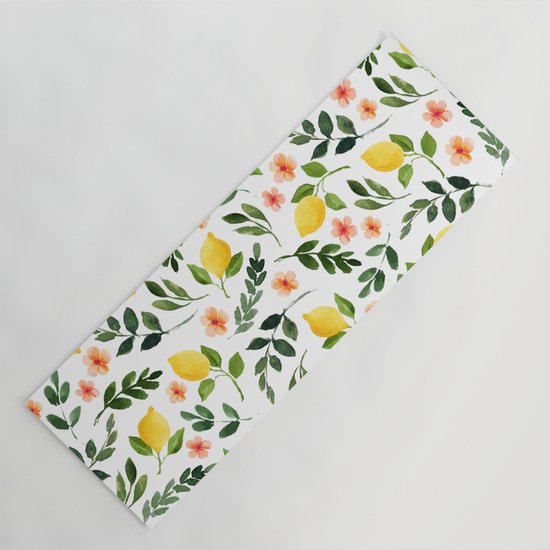 Lemon Grove Yoga Mat by greenhouseprints Society6