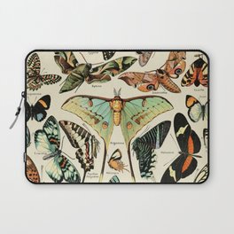 French Vintage Butterflies Chart Adolphe Millot Papillons Larousse Pour Tous Cozy Boho Maximalist Laptop Sleeve