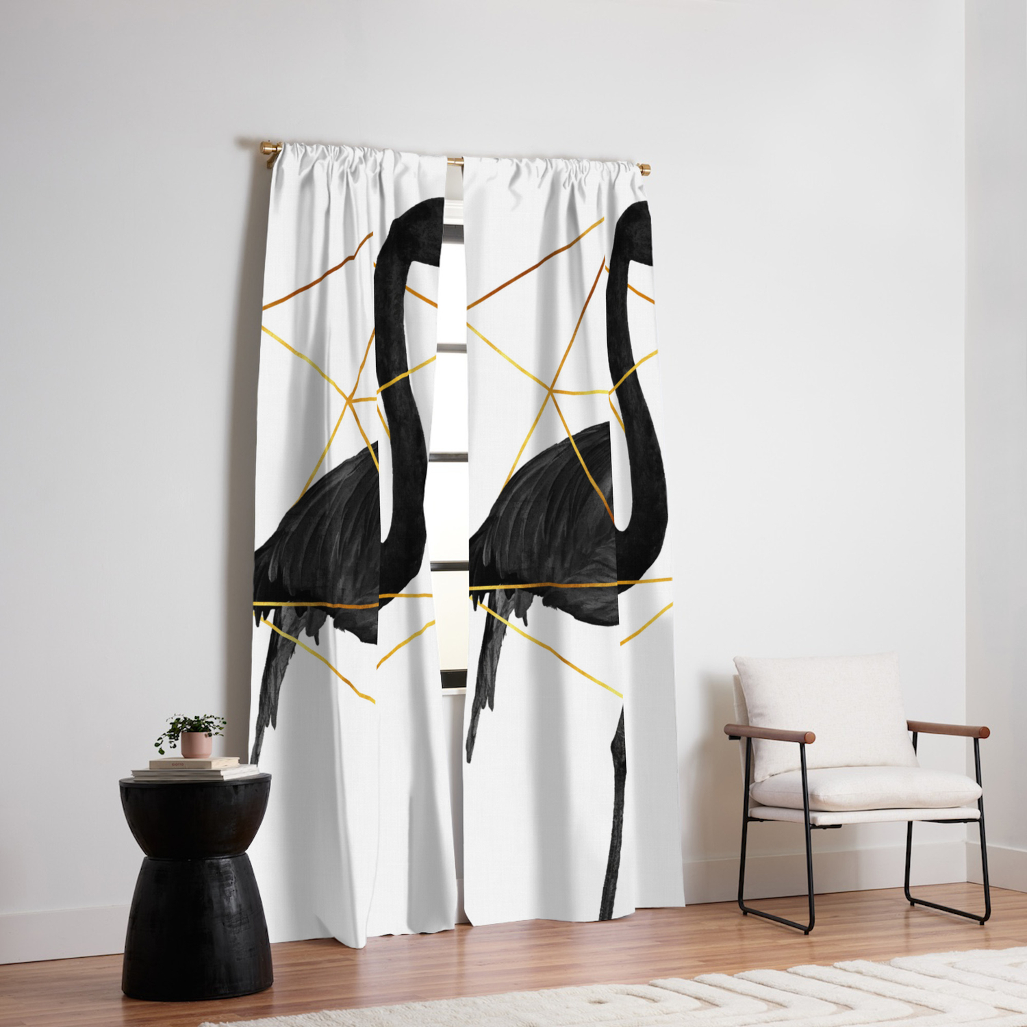 Black Flamingo Tropical Wall Decor Flamingo Posters Exotic