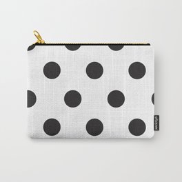 Black and White Polka Dot Carry-All Pouch