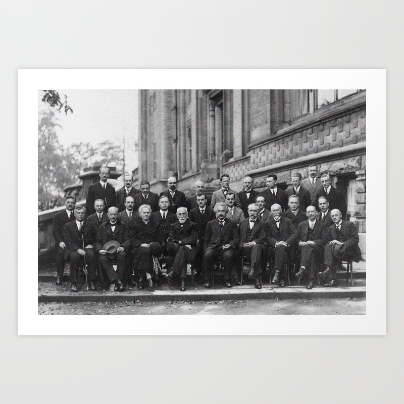 1927 SOLVAY CONFERENCE Quantum Mechanics with MARIE CURIE-ALBERT EINSTEIN Photo