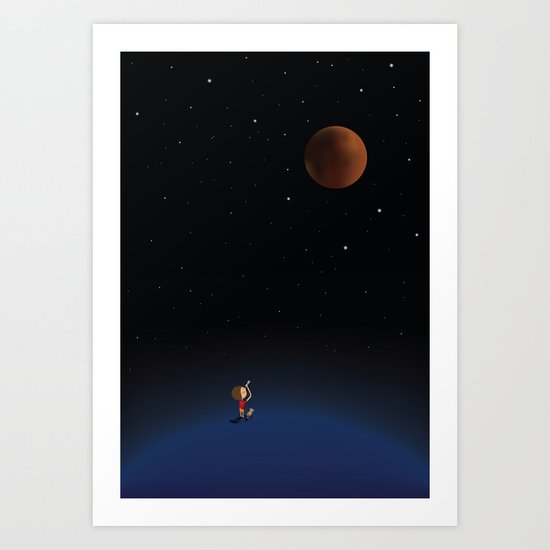 The Red Moon Art Print