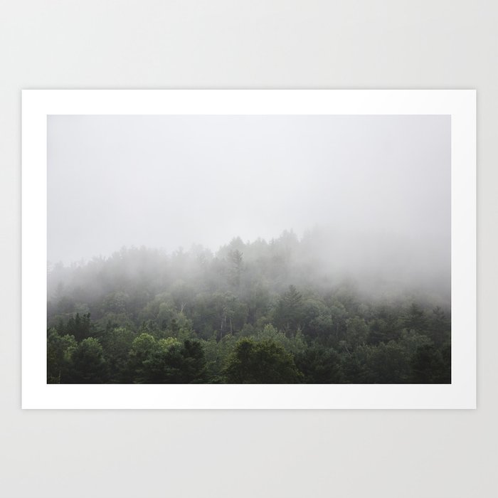 Foggy Forest Mist Landscape Photography | Woods | Nature | Travel | Rustic Art Print