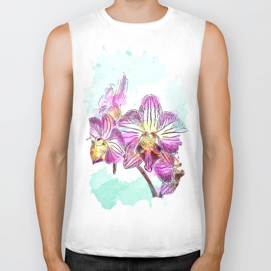 Orchids 02 Biker Tank