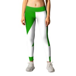 Number 4 (White & Green) Leggings