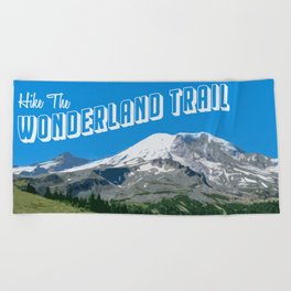 Wonderland Trail Poster Beach Towel