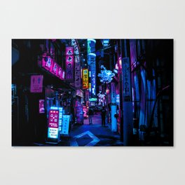 Tokyo's Moody Blue Vibes Canvas Print
