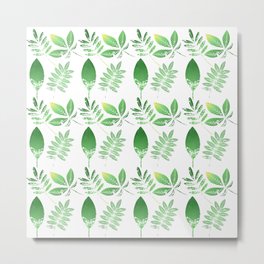 Green Leaves Pattern Metal Print | Orchyd, Fall, Digital, Yellow, Leaves, Fernleaves, Summerleaves, Green, Summer, Summerleaf 