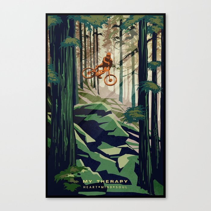 MY THERAPY MOUNTAIN BIKE POSTER Canvas Print