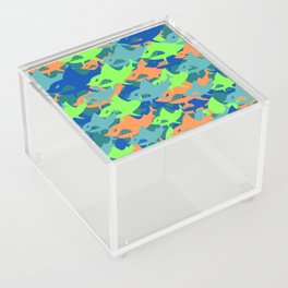 retro colorful shark pattern  Acrylic Box