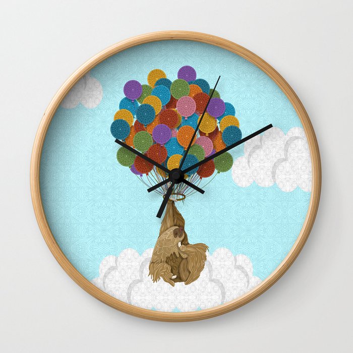 Happy Birthday Sloth Wall Clock