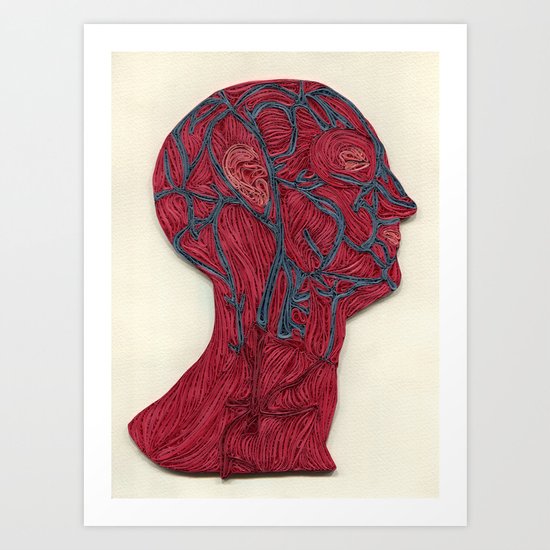 veins of the head Art Print