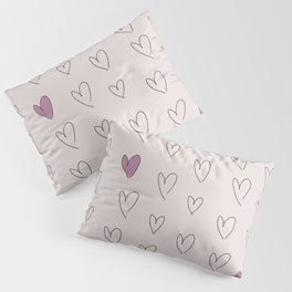 purple hearts Pillow Sham