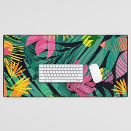 Wild Tropics Colorful Abstract Pattern Desk Mat