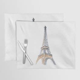 Paris, Watercolor, Eiffel Tower Placemat