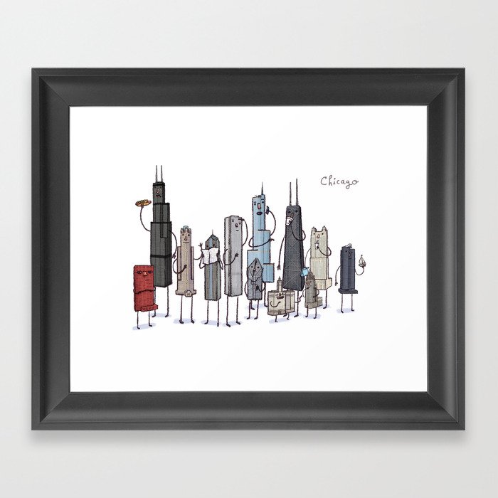 Chicago Skyline Framed Art Print