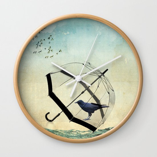 Black rain Wall Clock