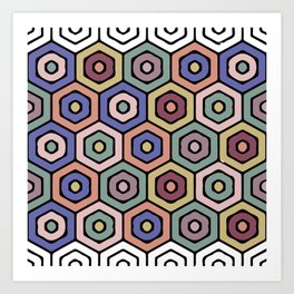 hexagonal tribe Art Print