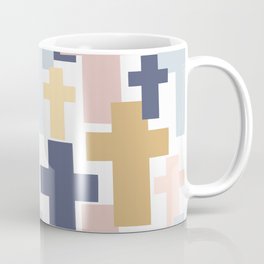 Pastel Cross Pattern | Easter Christ Jesus Religious Faith God Christ Lord Coffee Mug