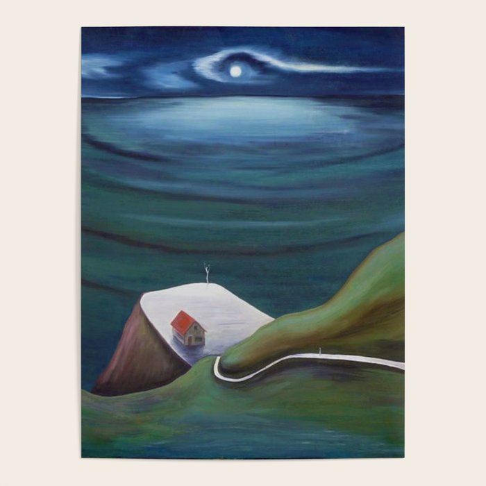 Cliff House Hawaii landscape coastal seashore painting by Marguerite