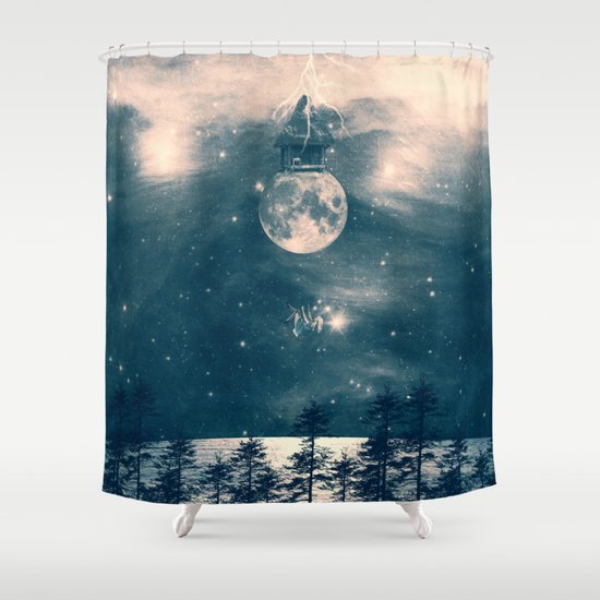 One Day I Fell from My Moon Cottage... Shower Curtain