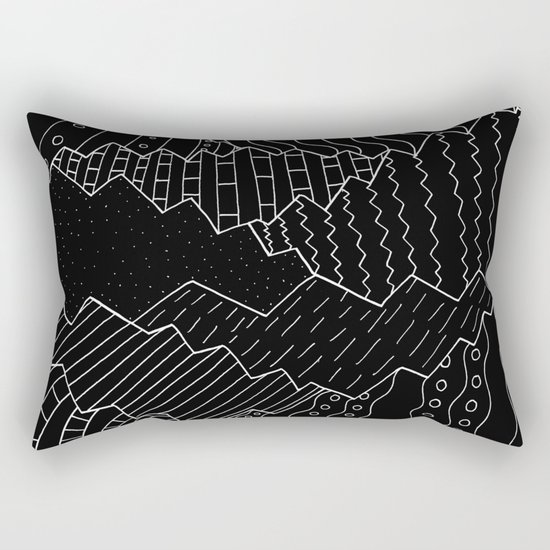 The black and white mountains Rectangular Pillow