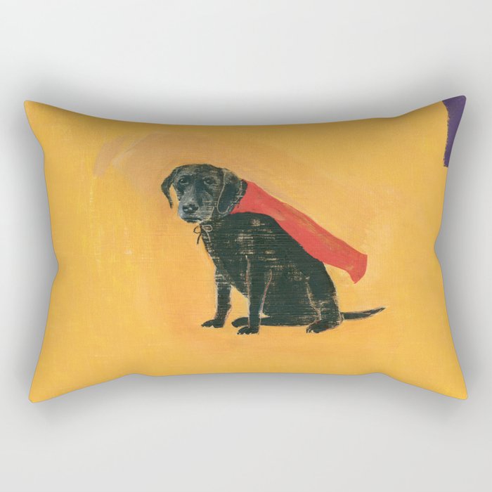 trusty sidekick super dog Rectangular Pillow