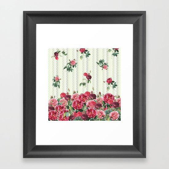 Rose Rain Framed Art Print