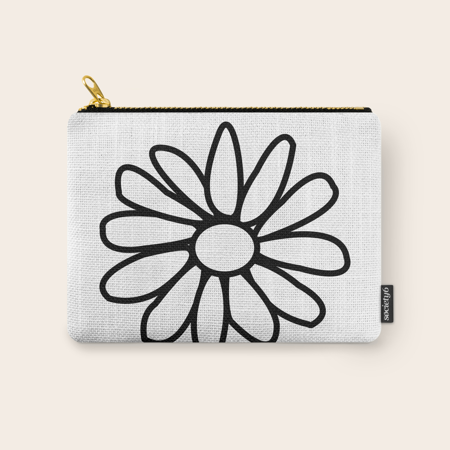 simple imperfect daisy line art outline carry all pouch by embaldwin society6 simple imperfect daisy line art outline carry all pouch by embaldwin