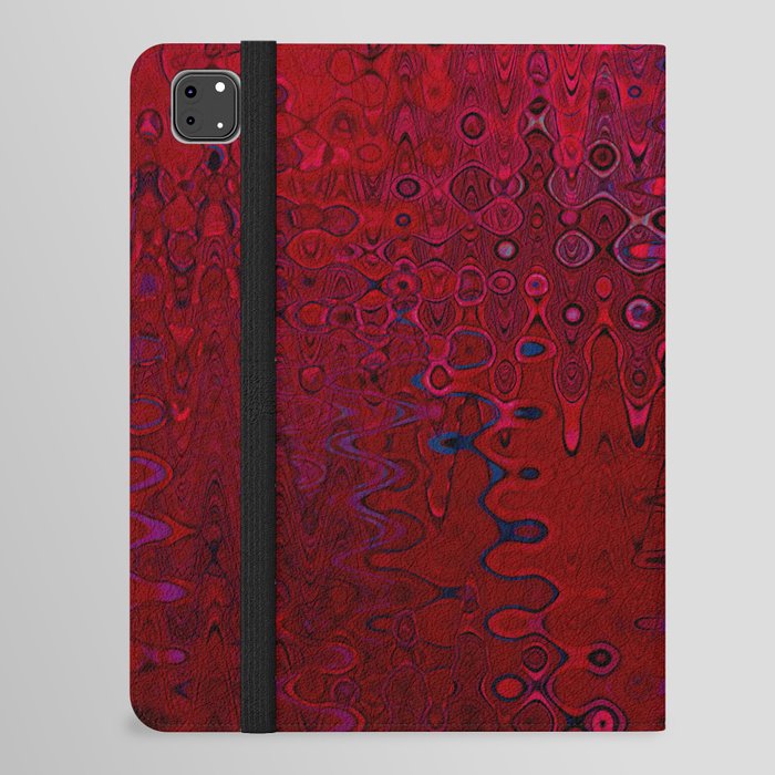 Distorted Red Abstract Artwork iPad Folio Case