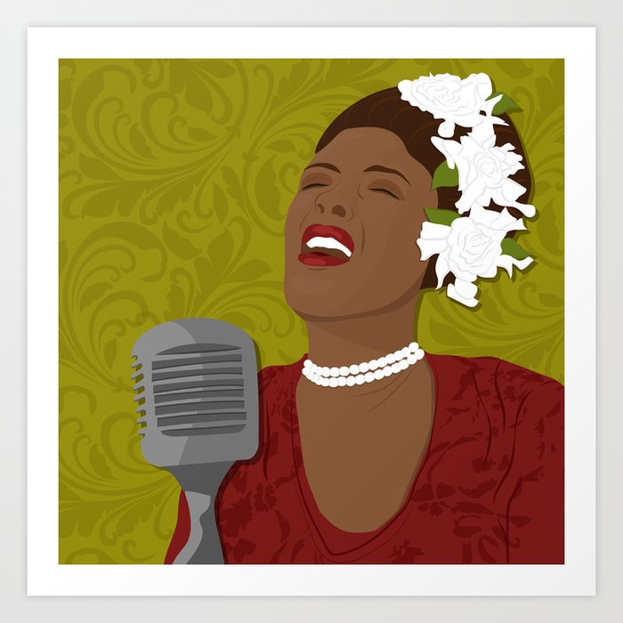 Billie Holiday | Bad Ass Women Series Art Print