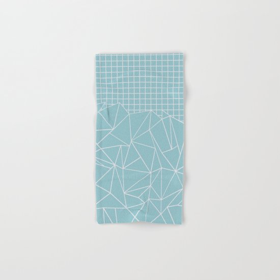 Ab Outline Grid Salty Hand & Bath Towel