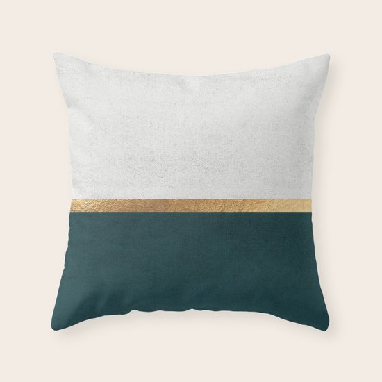 gold colored throw pillows