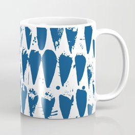 Stamped 'runes' geometrical pattern in classic blue Coffee Mug