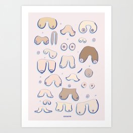 Boobs in Various Forms Art Print
