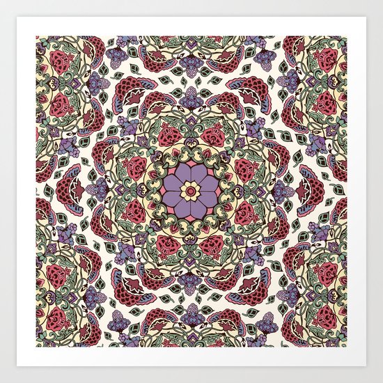 Deco Floral Art Print