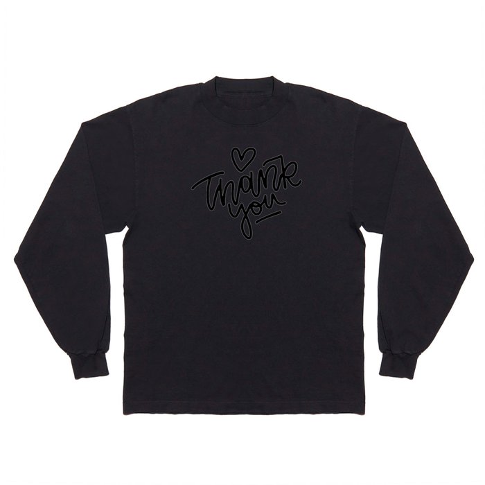 Thank You With Heart Long Sleeve T Shirt